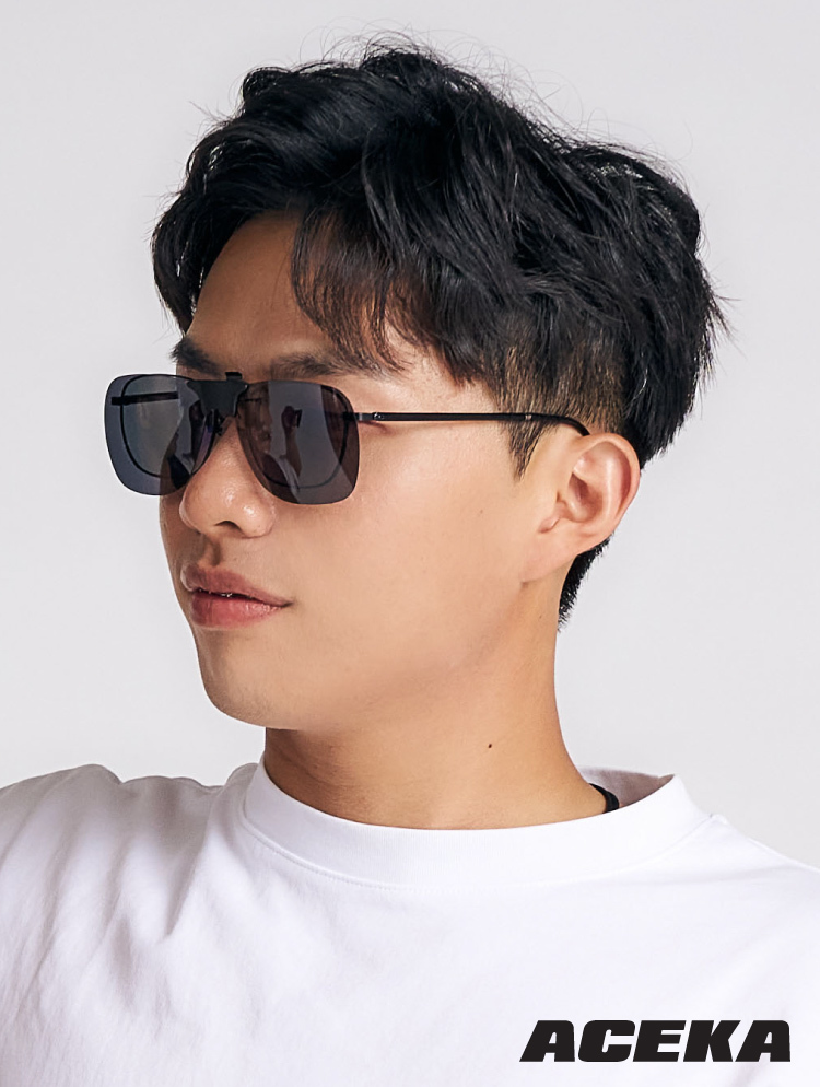 METRO 俐落方形石墨黑磁吸式夾片