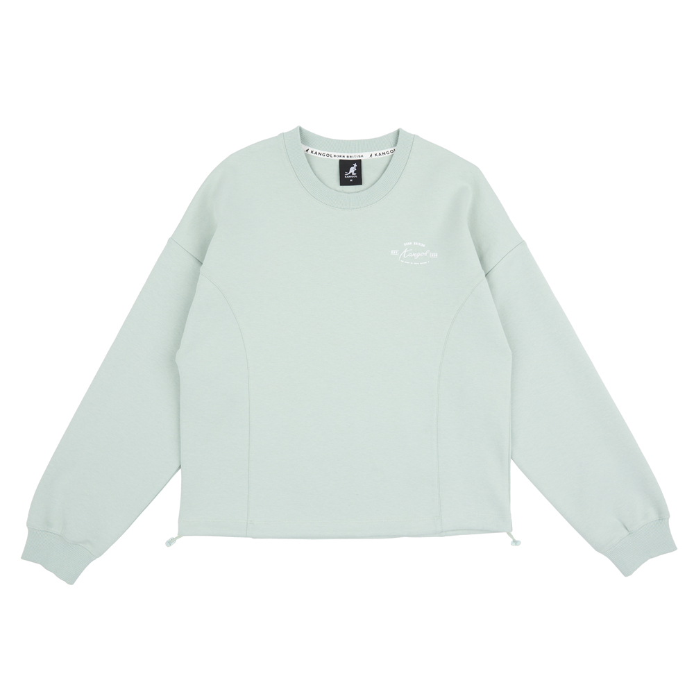 KANGOL 長袖 奶茶 淺綠 刺繡LOGO 抽繩 大學T 女 6352100231 6352100271