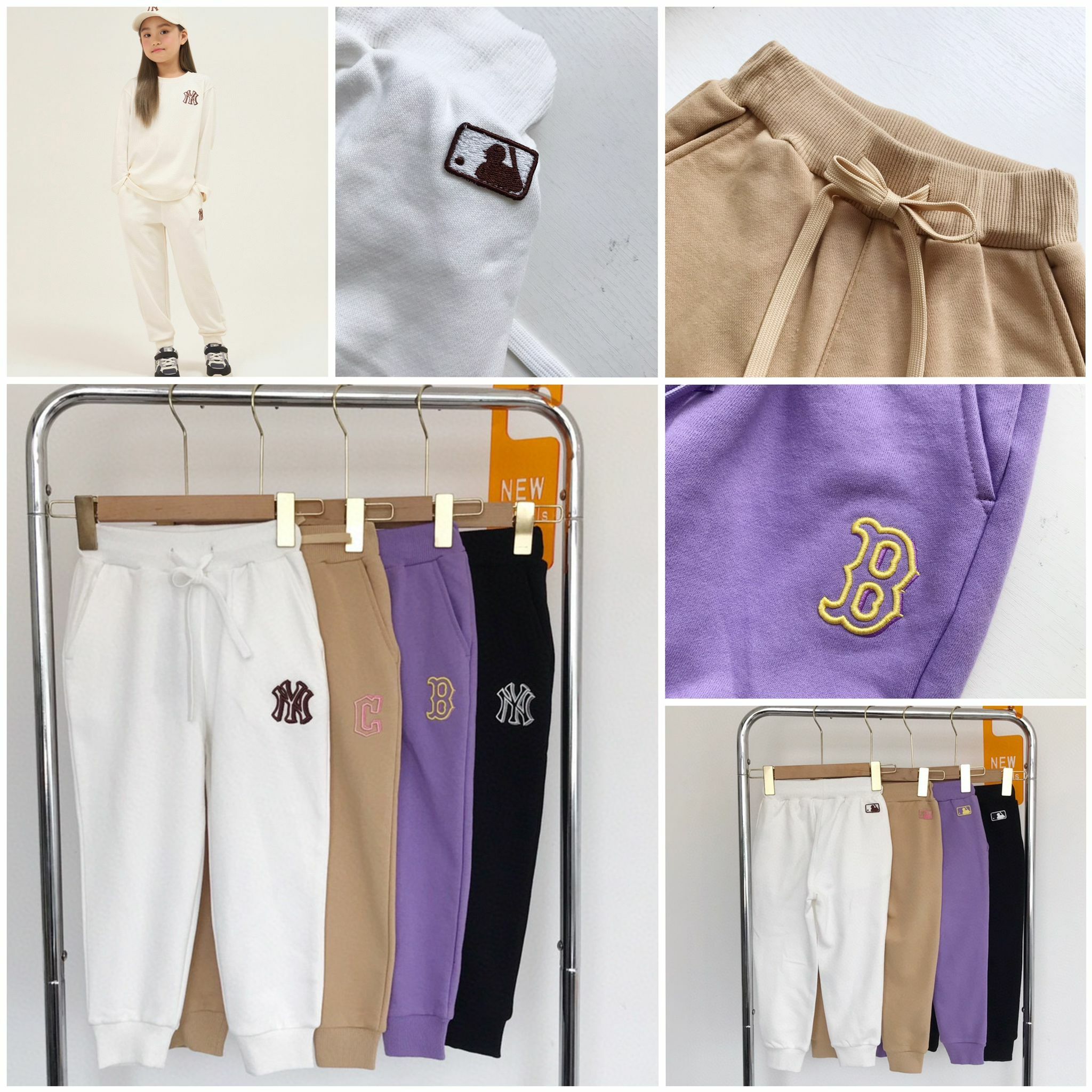 2023年秋冬新品✨MLB鬆緊腰兒童衛褲23A831