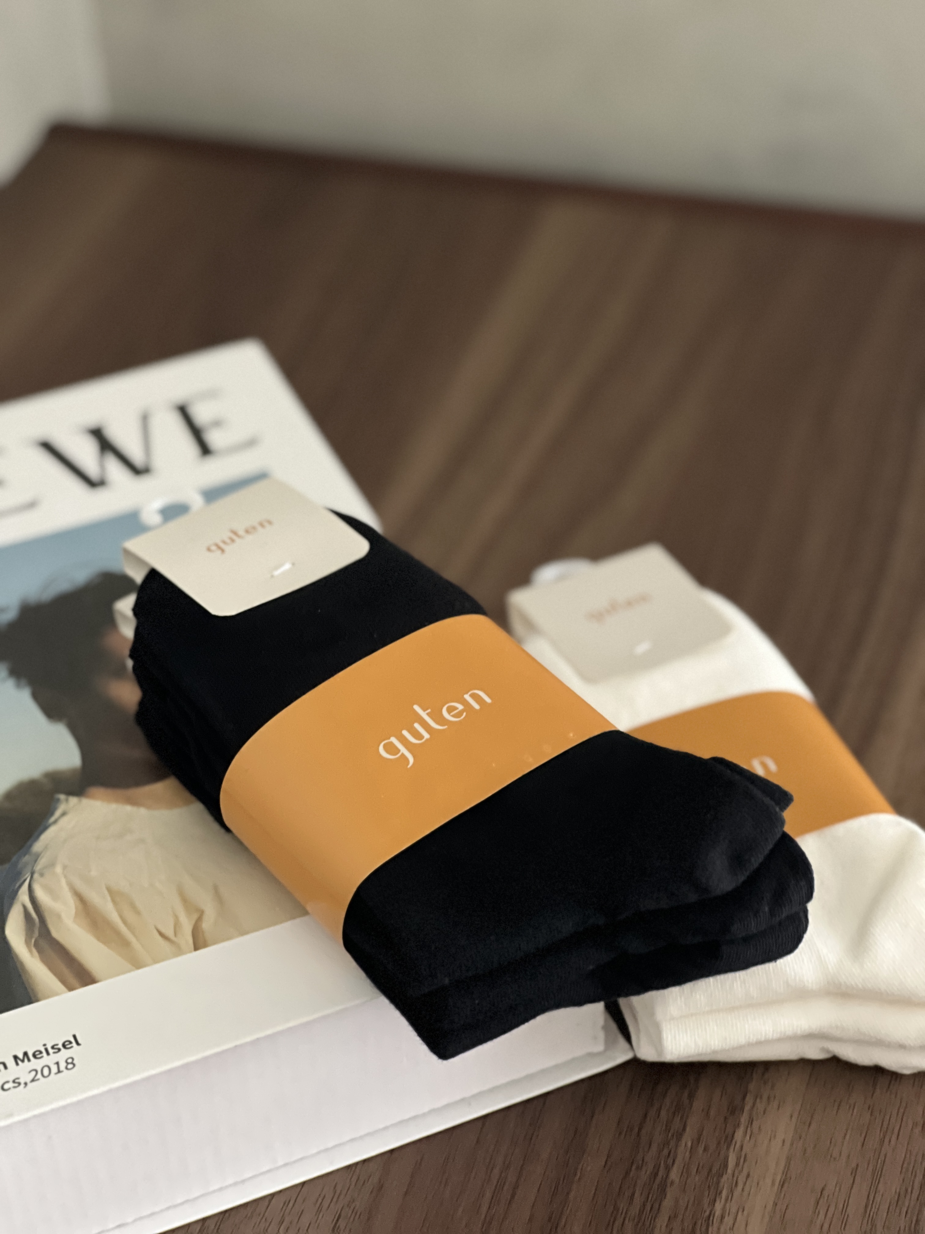 MIT素色中筒襪三入組-黑