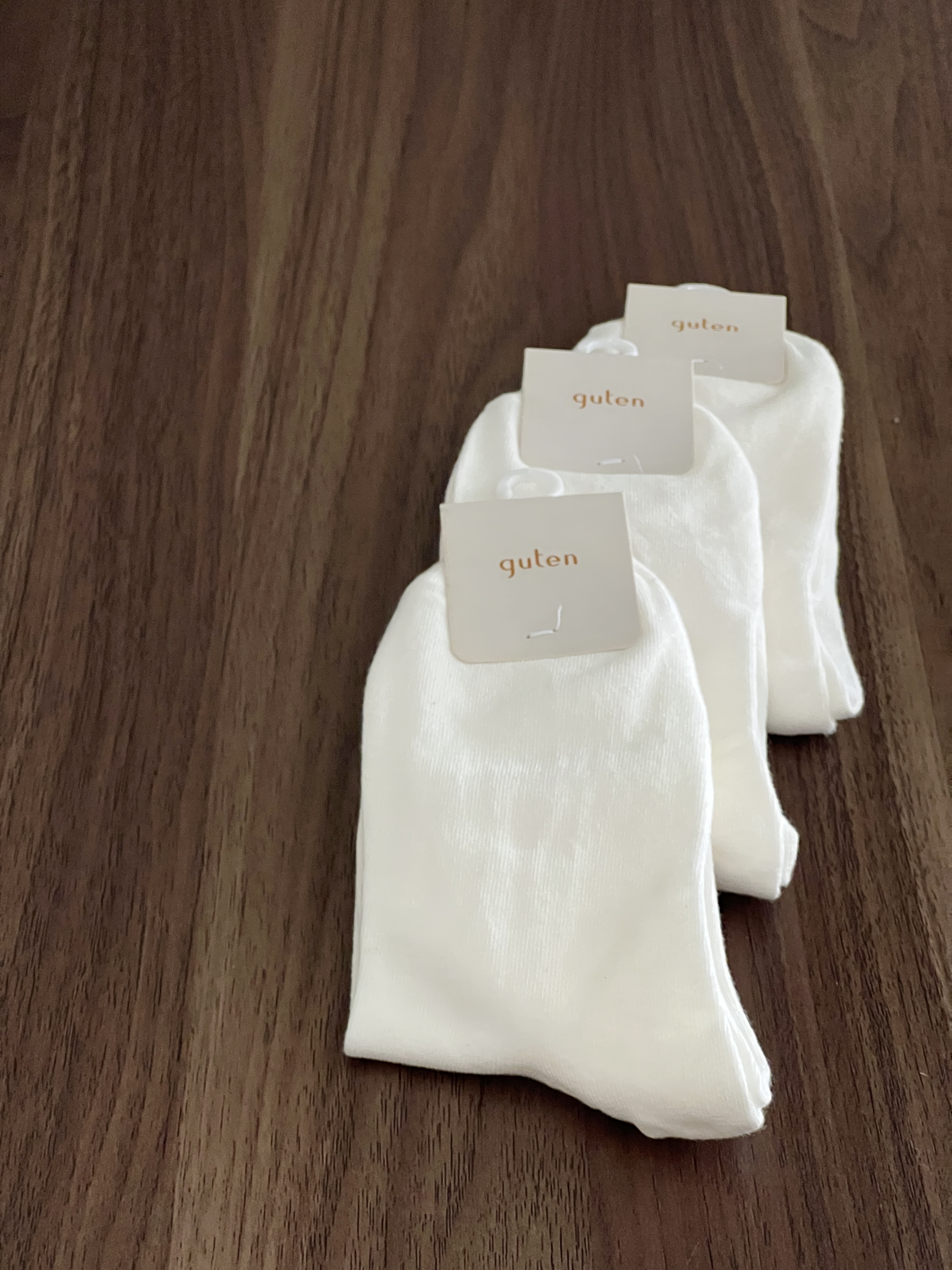 MIT素色中筒襪三入組-白