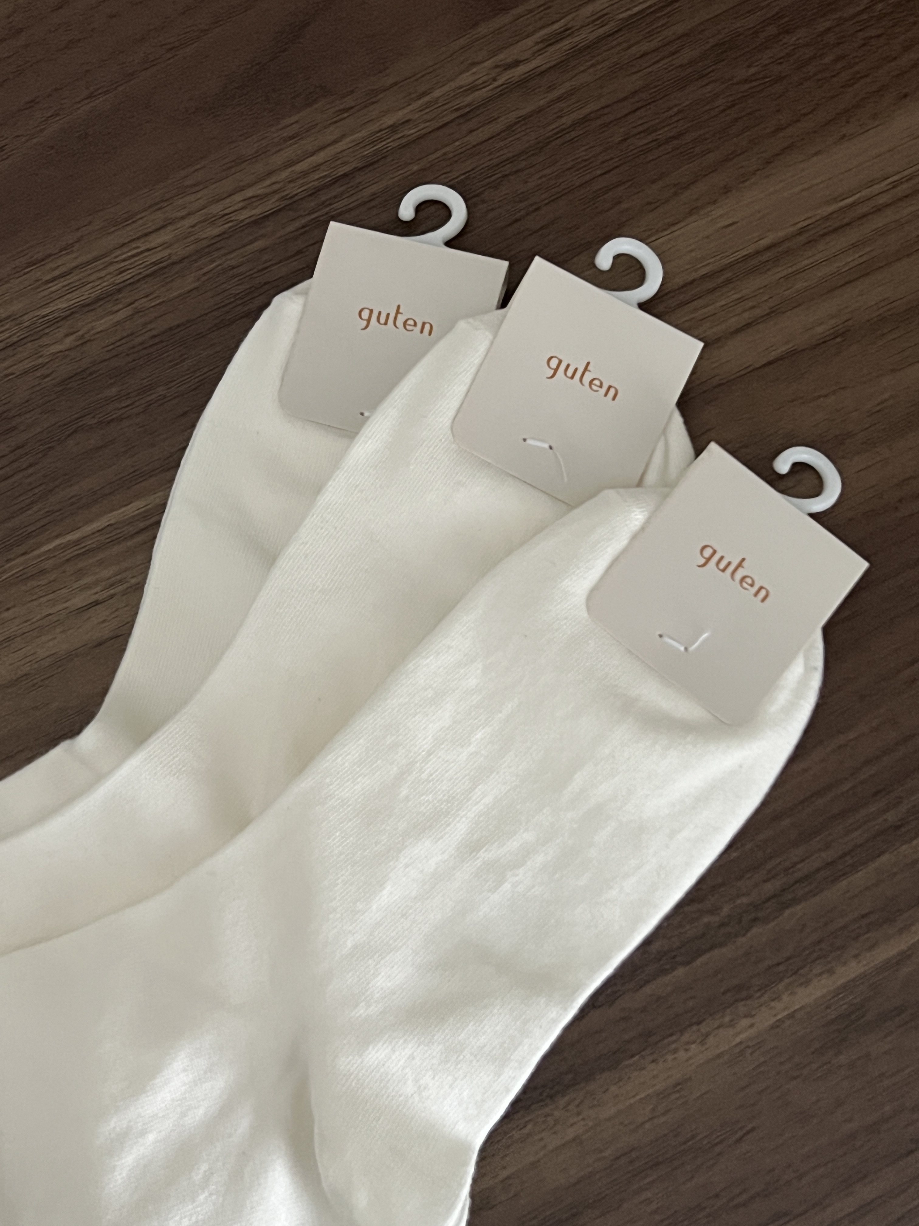 MIT素色中筒襪三入組-白