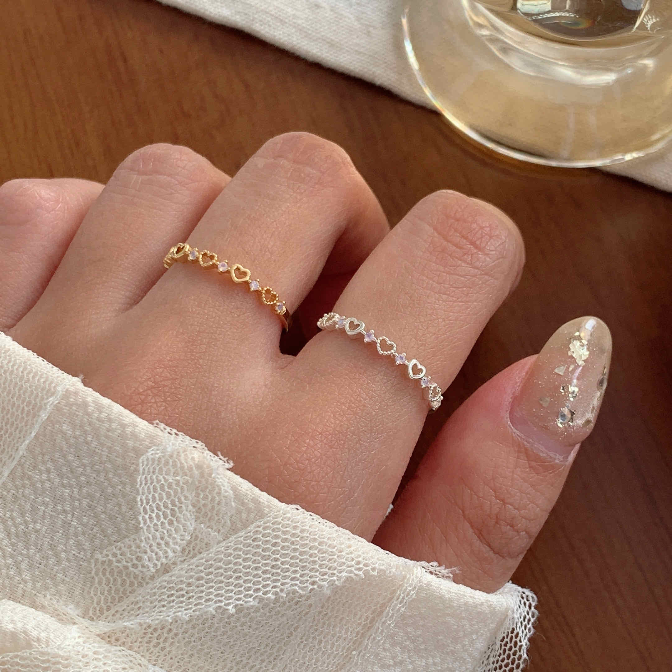 🇰🇷本期推薦！925 silver 小小少女心 戒指｜2 color