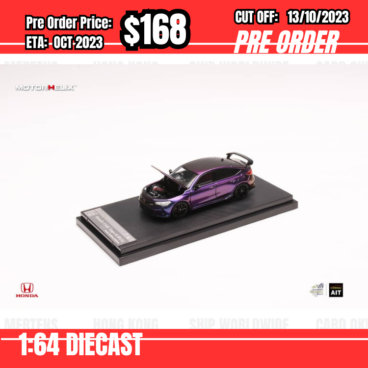 PO-$168 * Motorhelix * 1:64 Honda Civic Type R FL5 Magic Purple  [OD12/10]