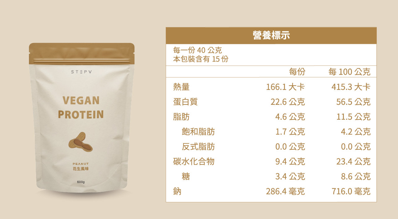 STEPV 植物蛋白飲 花生風味