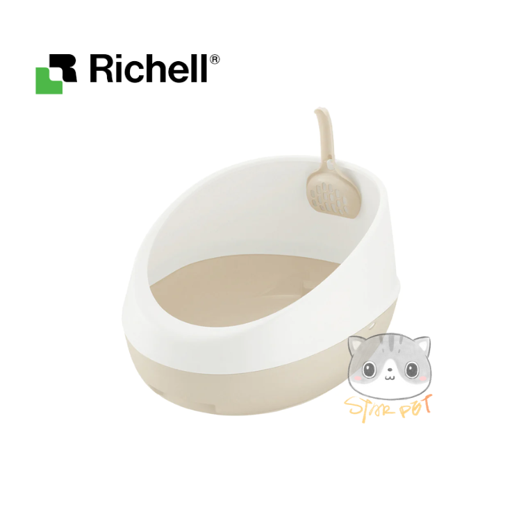 Richell (Lapule) 高背窩形貓砂盆/貓廁所