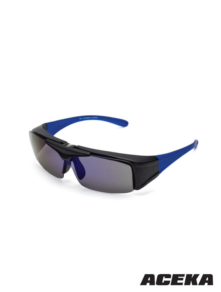 TRENDY 隕石黑運動太陽眼鏡-掀蓋式