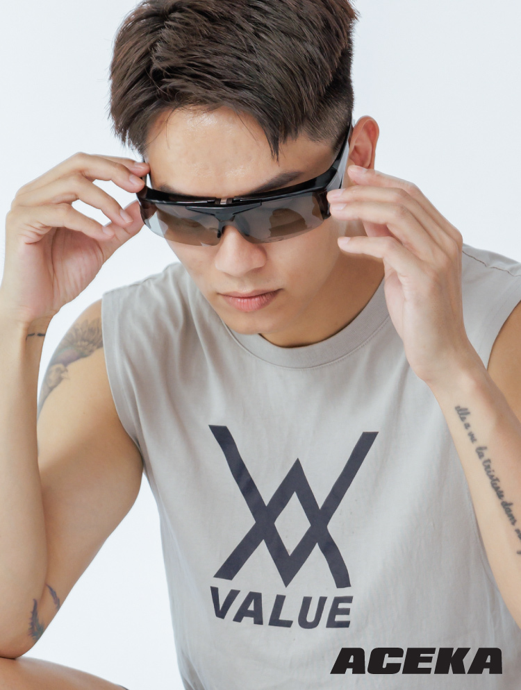 TRENDY 潮流偏光運動太陽眼鏡-掀蓋式