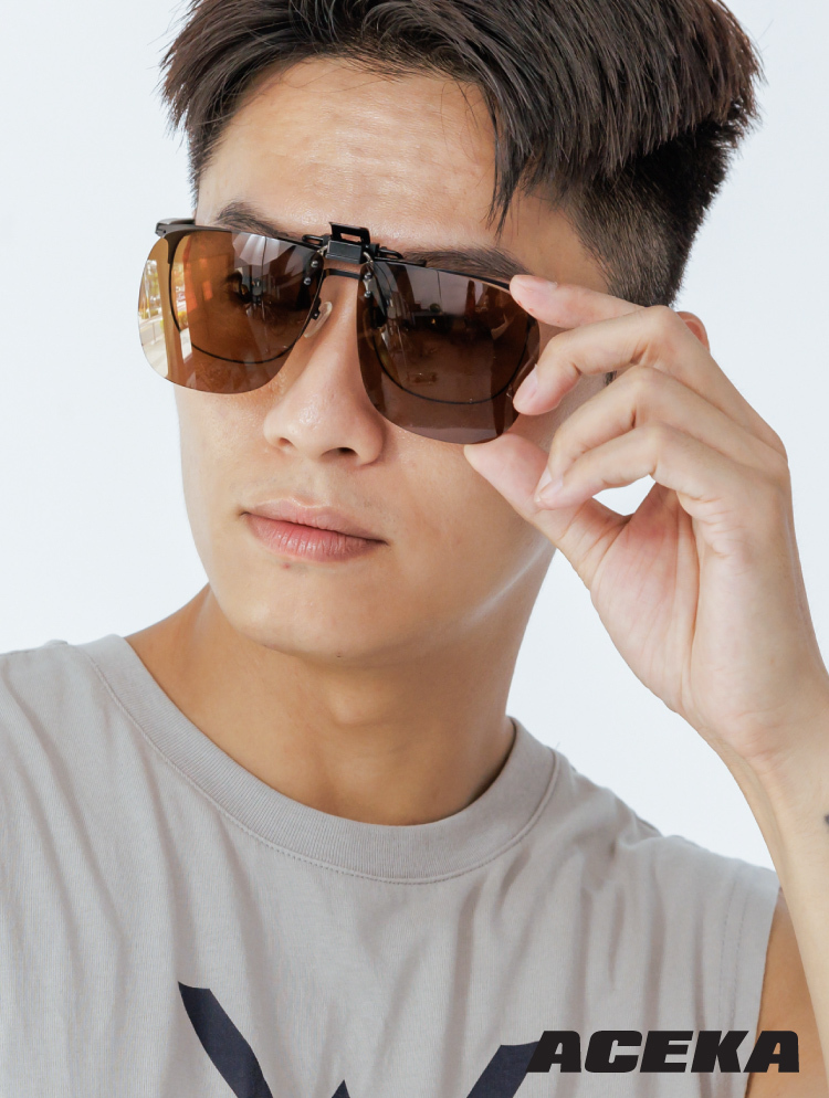 METRO 經典方形摩卡棕夾片