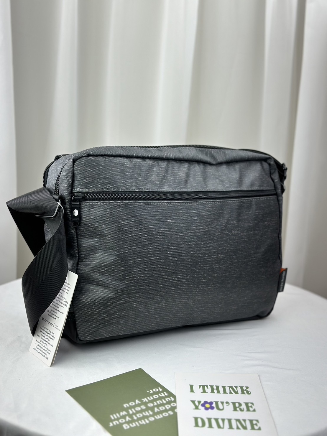 Goloen wolf 經典黑 多功能男用側背包 #SM-K00089