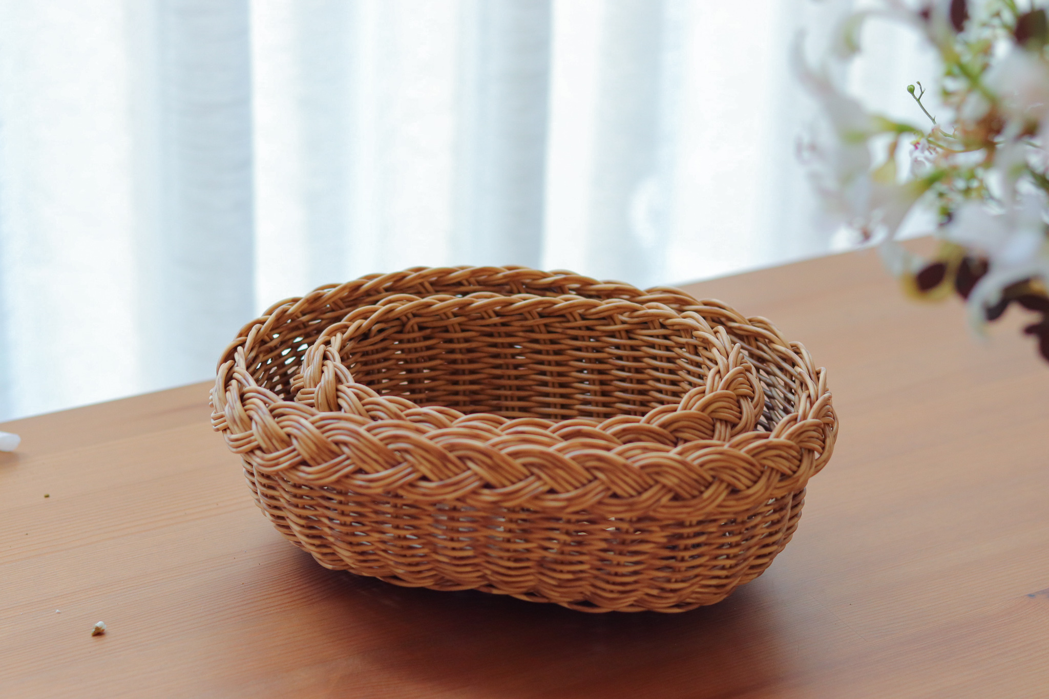 UTILE 可水洗 捲邊 編織 橢圓置物籃