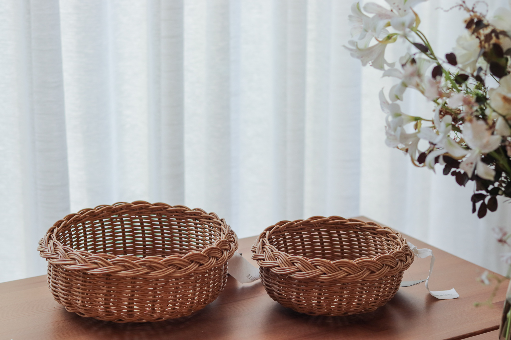 UTILE 可水洗 捲邊 編織 圓形置物籃