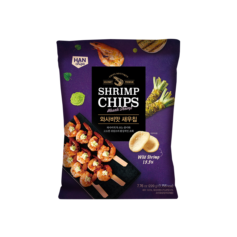 【BK SHOP】韓國蝦餅(芥末味) 220g