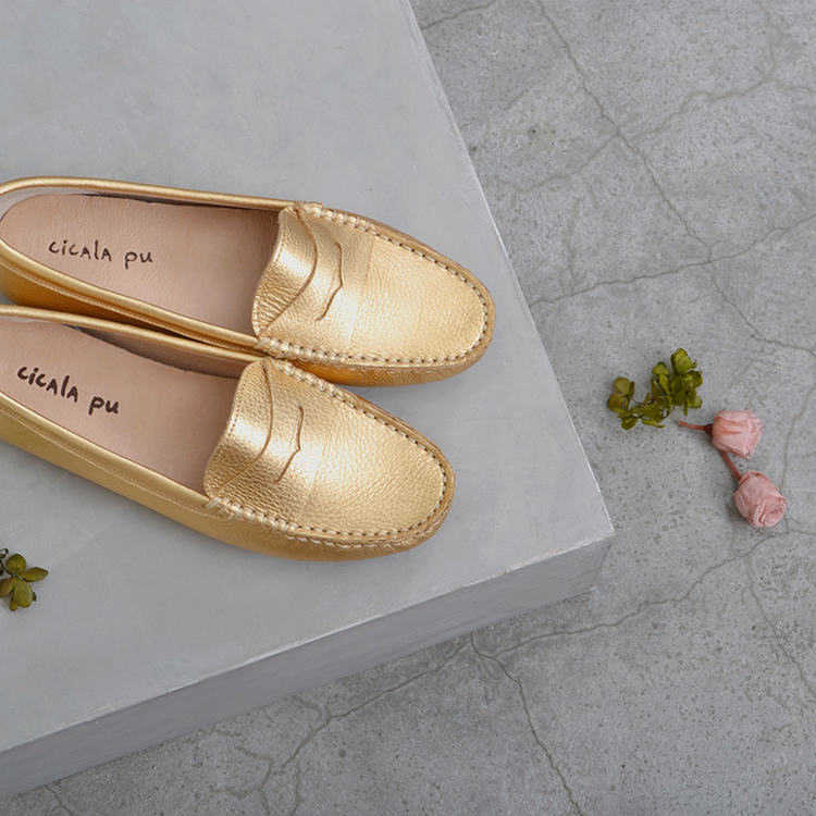 2130 閃亮金 莫卡辛