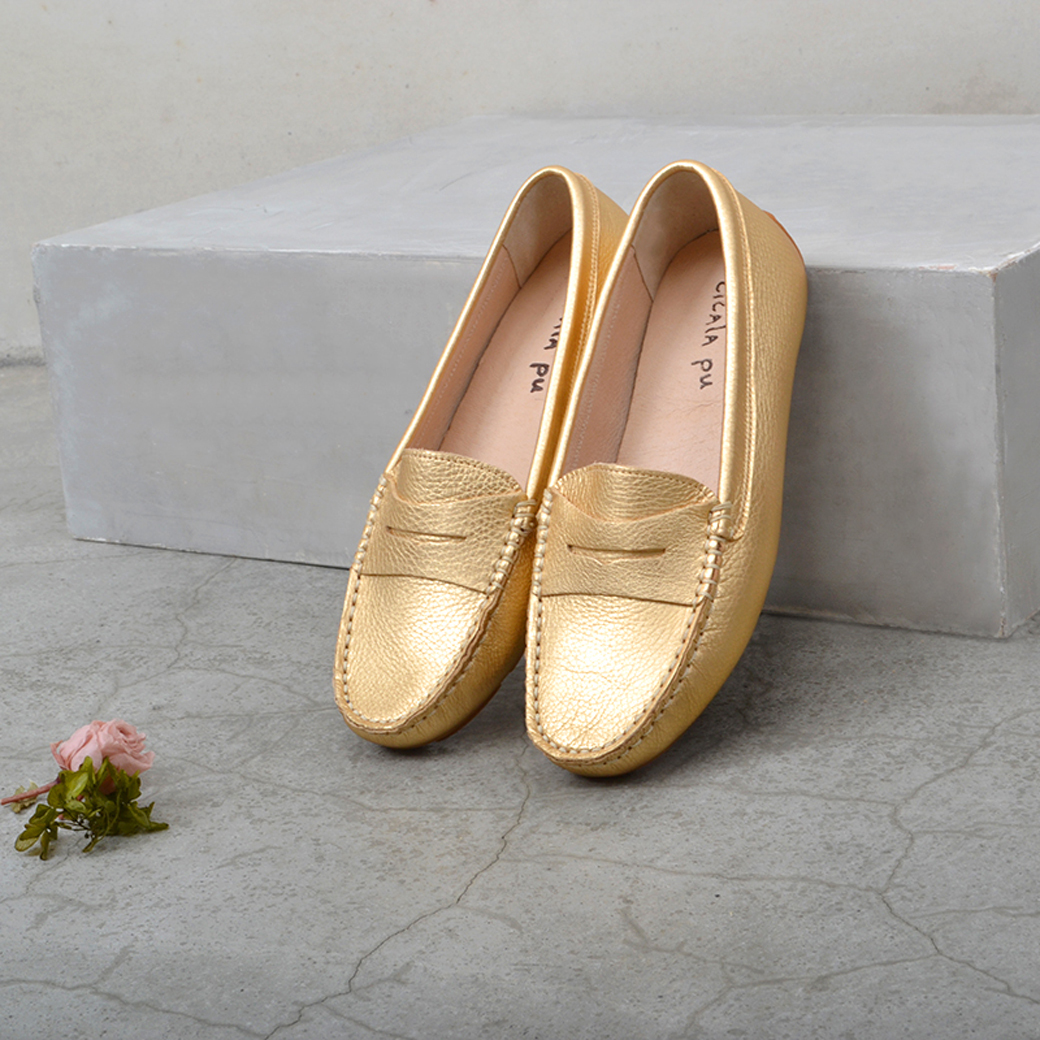 2130 閃亮金 莫卡辛