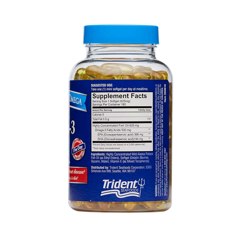 Pure Alaska Omega-3 500 mg. EPA+DHA, 180 Mini Softgels