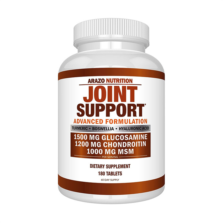 Arazo Nutrition Glucosamine Chondroitin Turmeric MSM  - Joint Support Supplement for Relief 180 Tablets