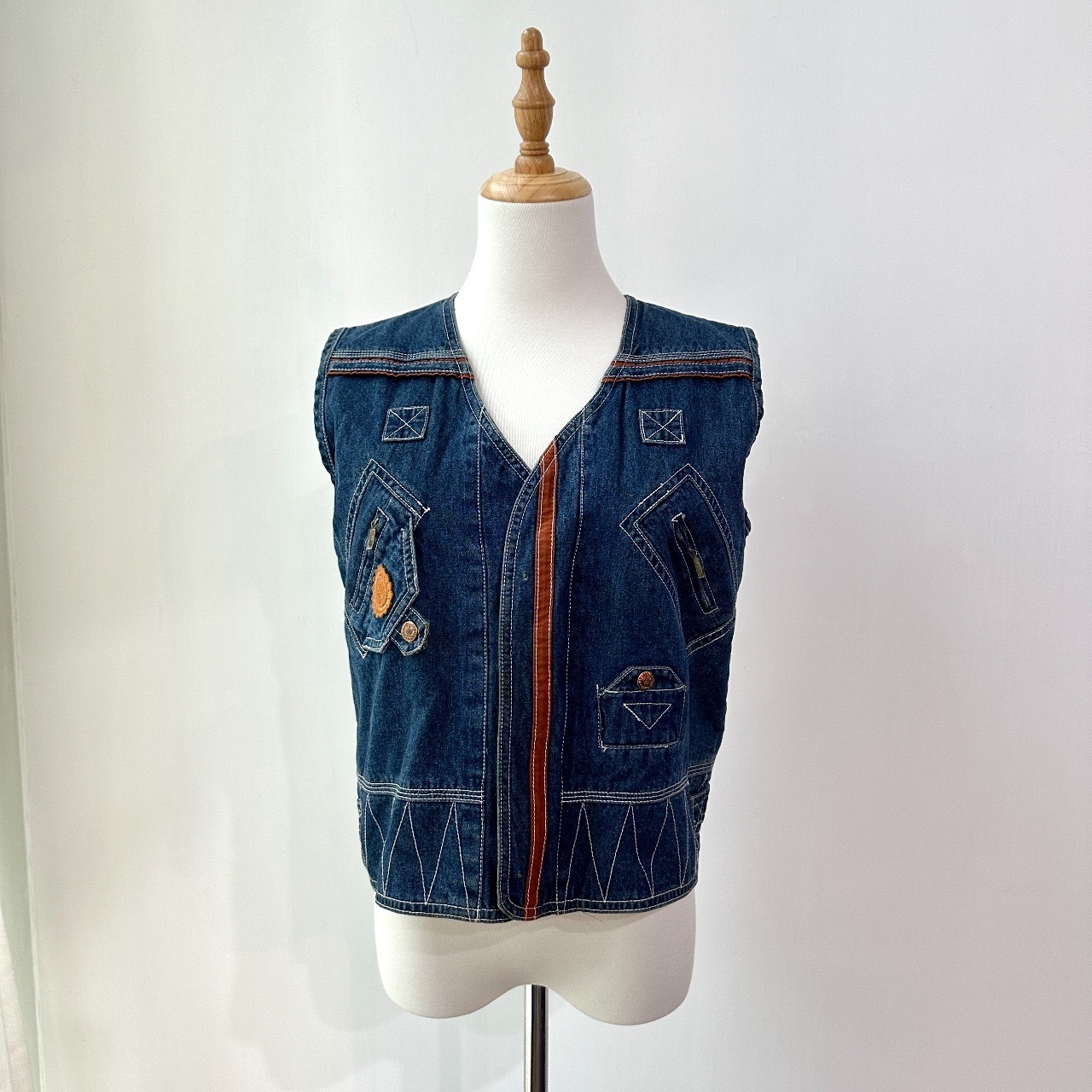 玩味感牛仔背心外套