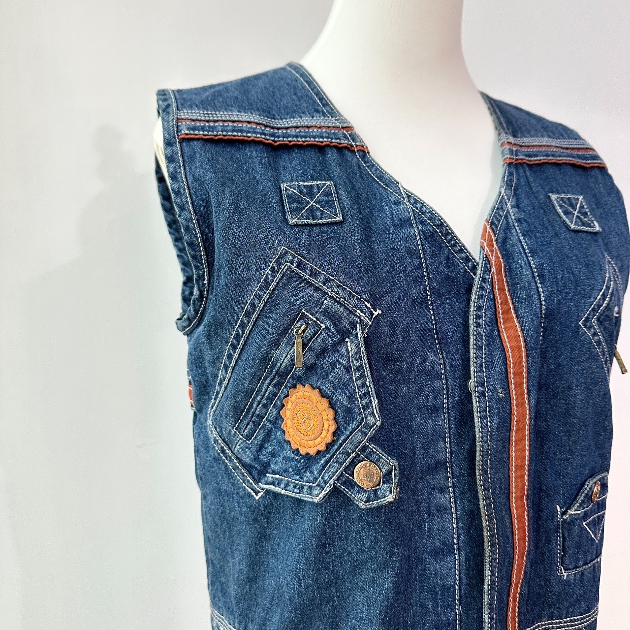 玩味感牛仔背心外套