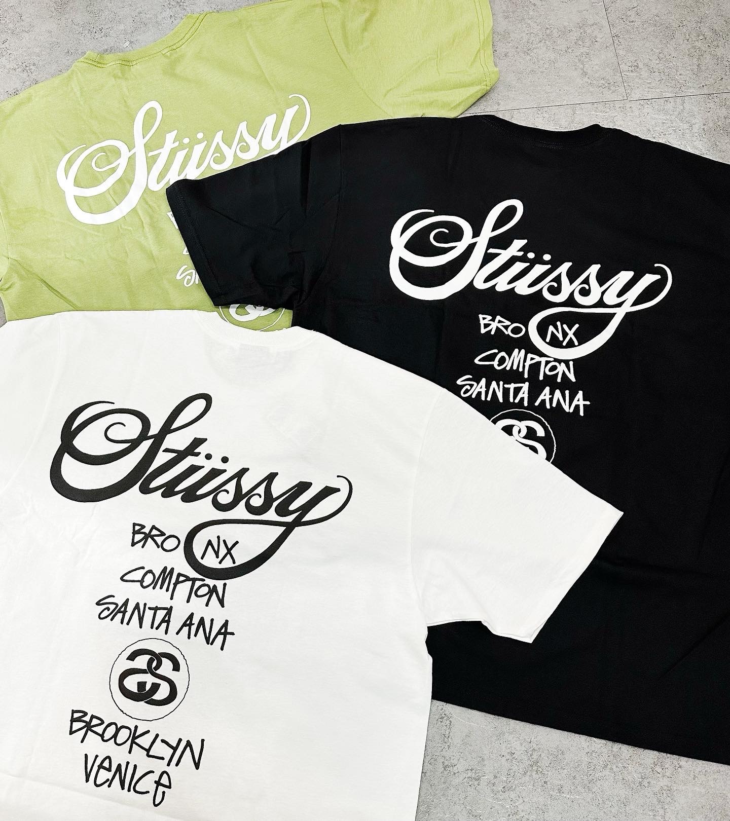 STUSSY FW23 DSM WORLD TOUR TEE MOSS