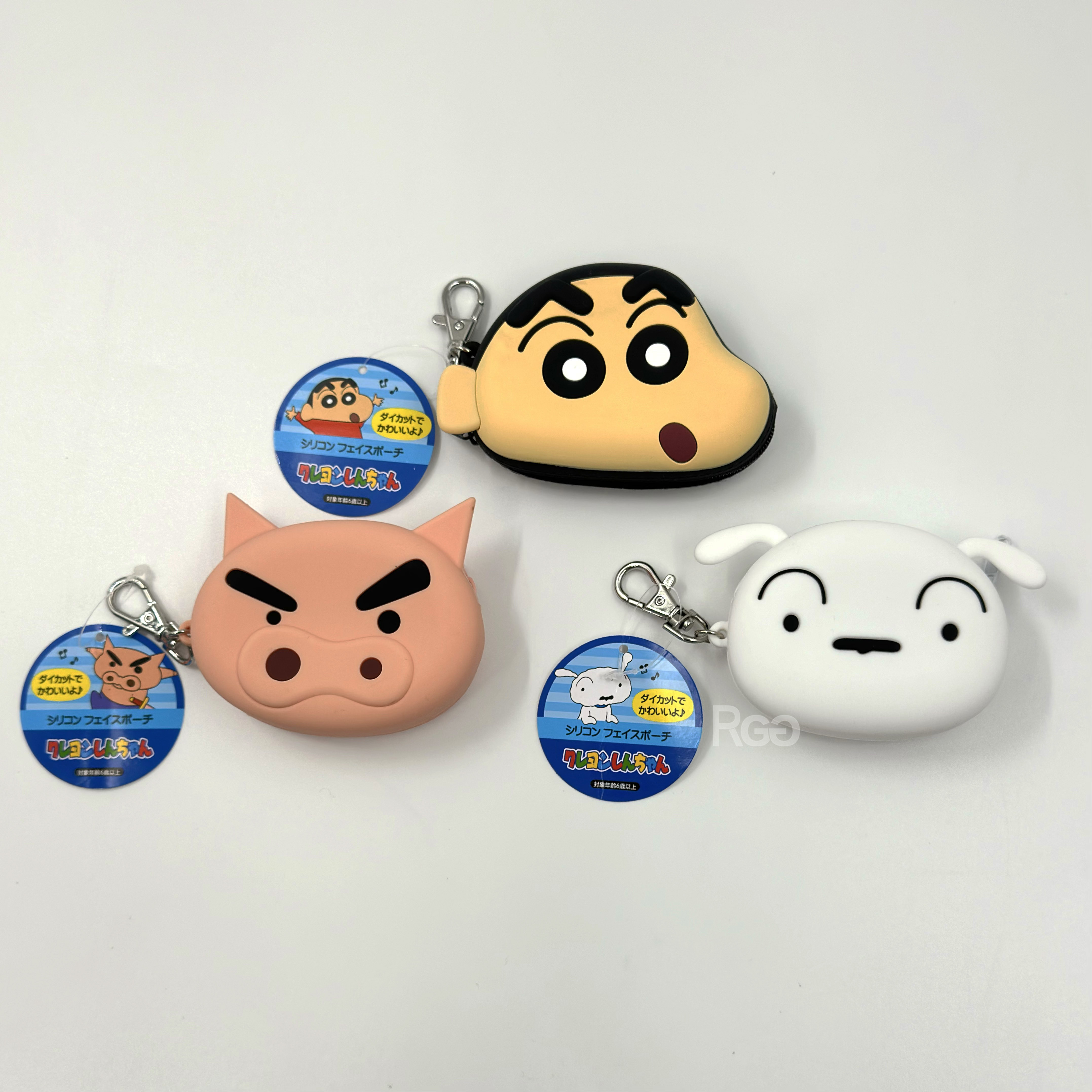 蠟筆小新小白肥嘟嘟左衛門矽膠零錢包商品照