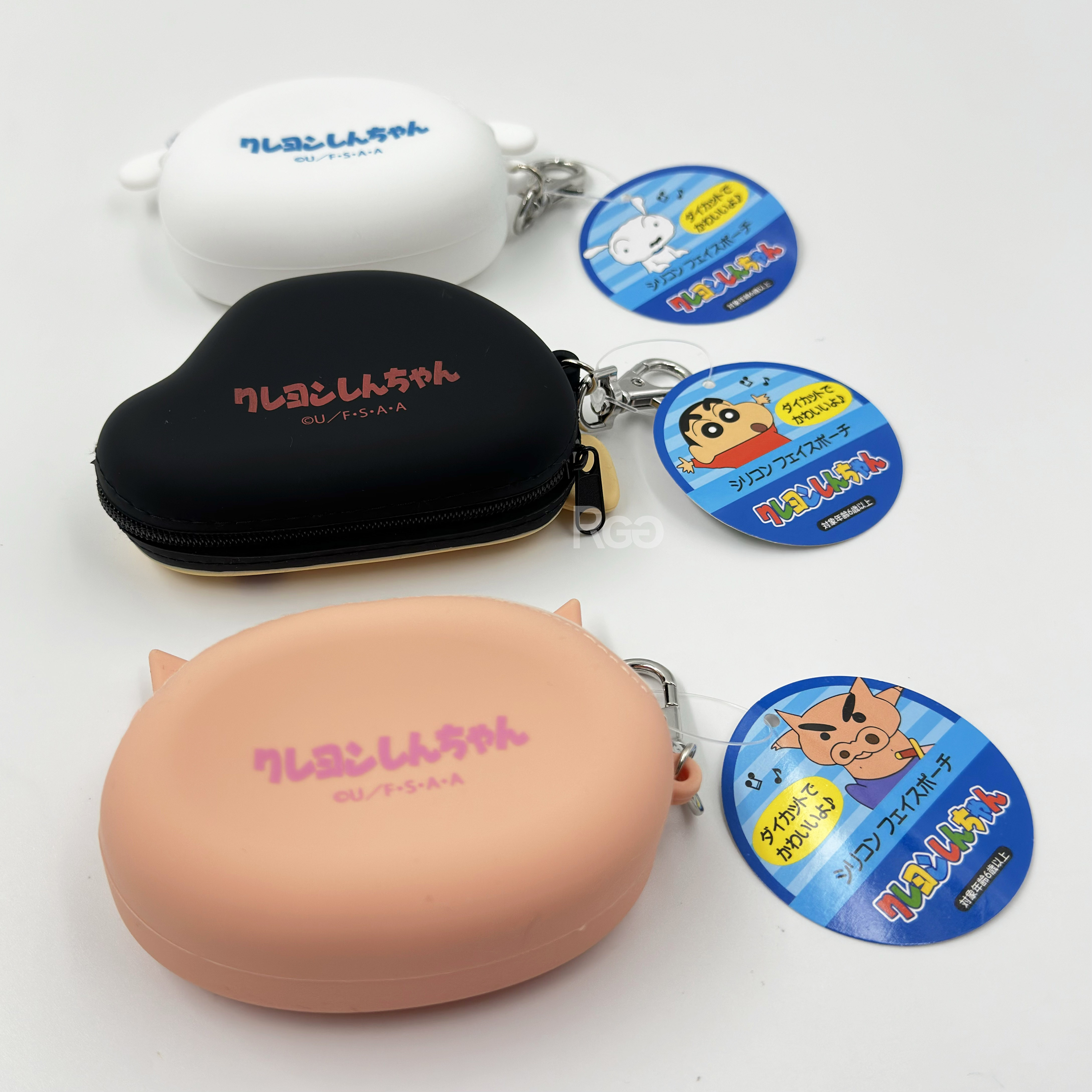 蠟筆小新小白肥嘟嘟左衛門矽膠零錢包背面細節照