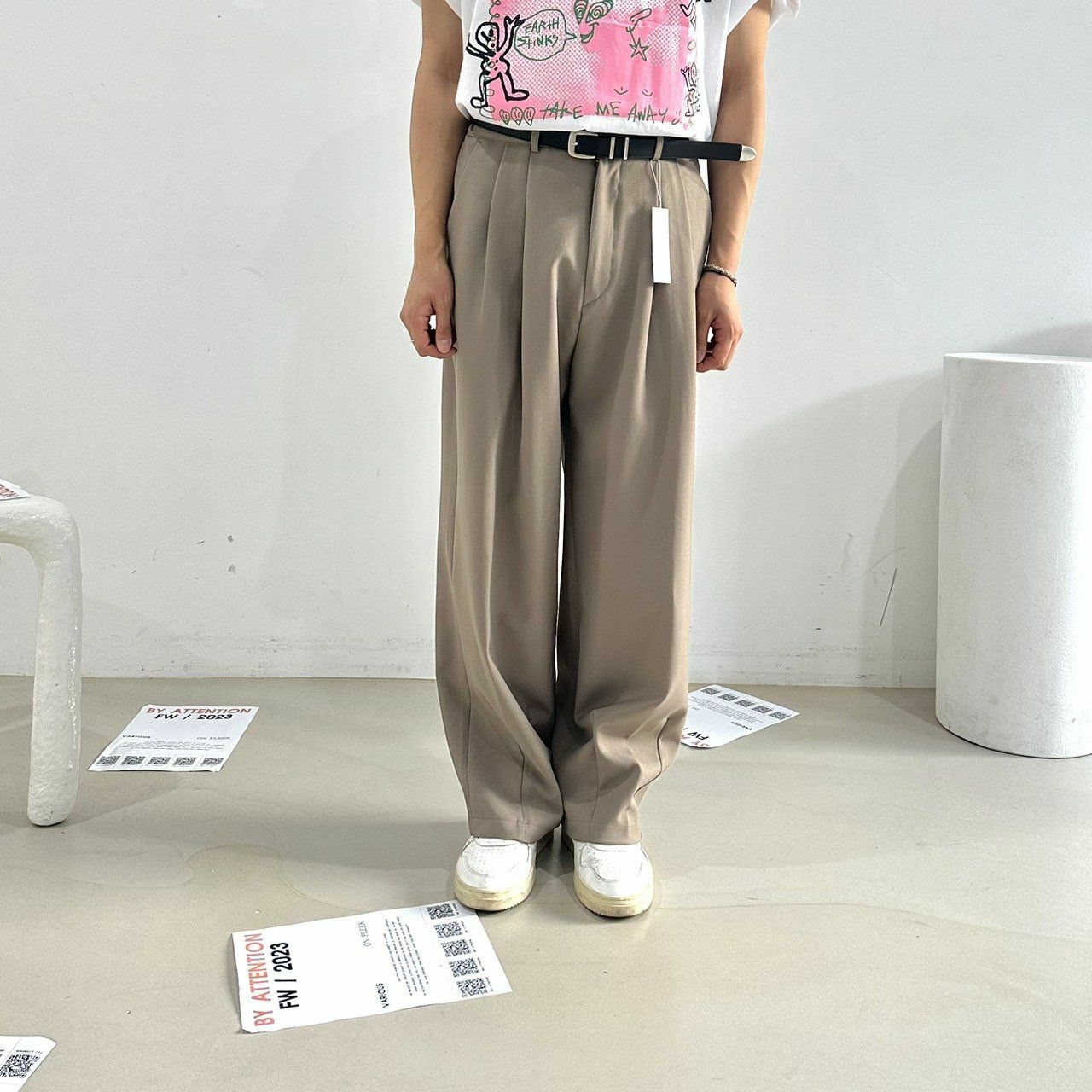 淨色鬆身褲 BY ATTENTION-043P