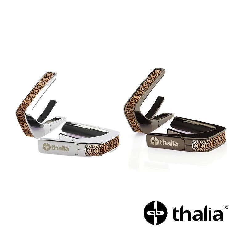 Thalia Hawaiian Koa Seigaiha Waves 移調夾
