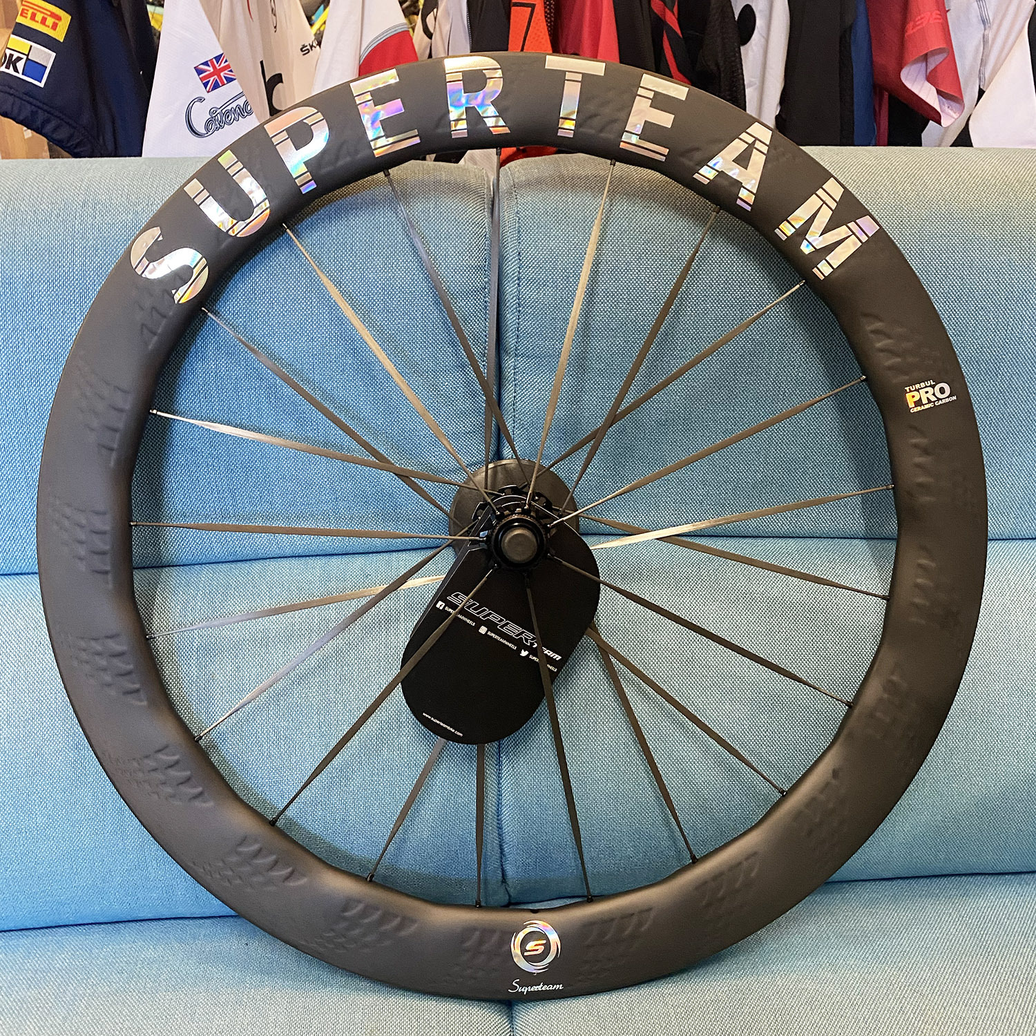 SuperTeam Turbul Pro 58 Ceramic Carbon Spoke 碟煞公路車輪組