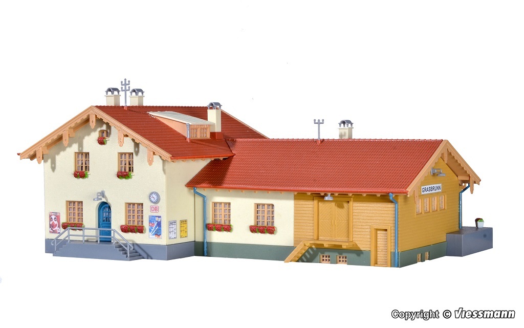 Kibri 39388 HO sacle Station Grasbrunn, kit.