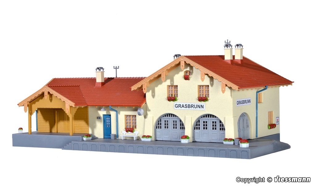 Kibri 39388 HO sacle Station Grasbrunn, kit.