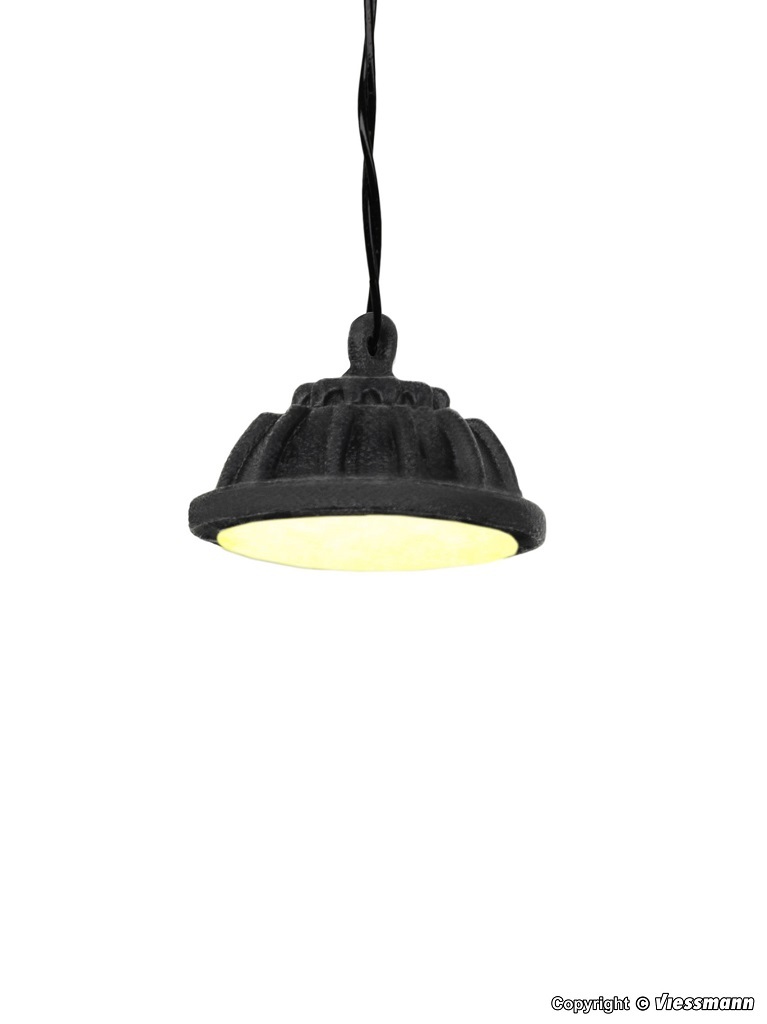 Viessmann 6100 HO規 Hanging industrial light modern, LED warm-white 工業懸吊燈.LED