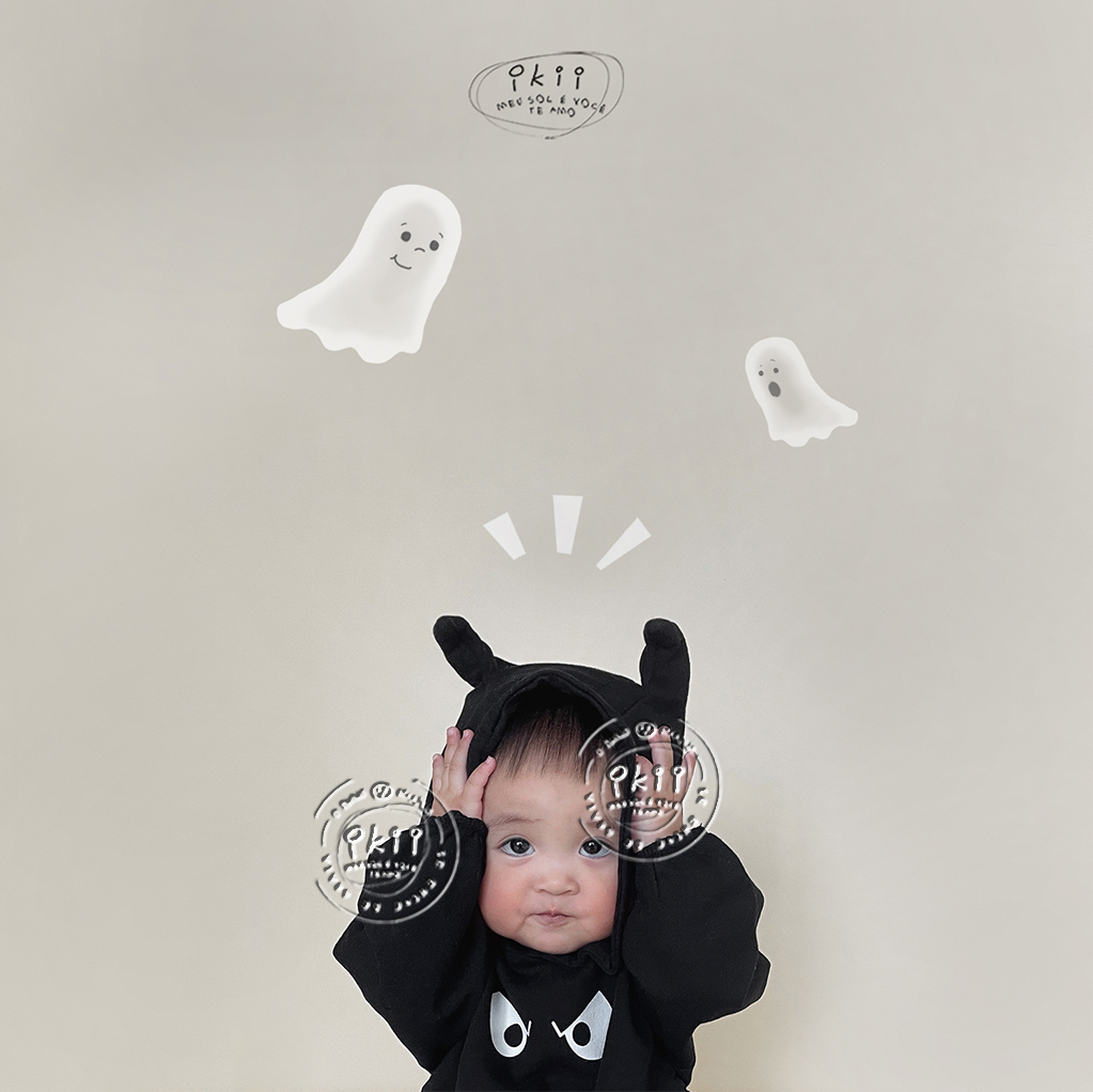 ikii 小惡魔嬰兒連身衣連帽套裝