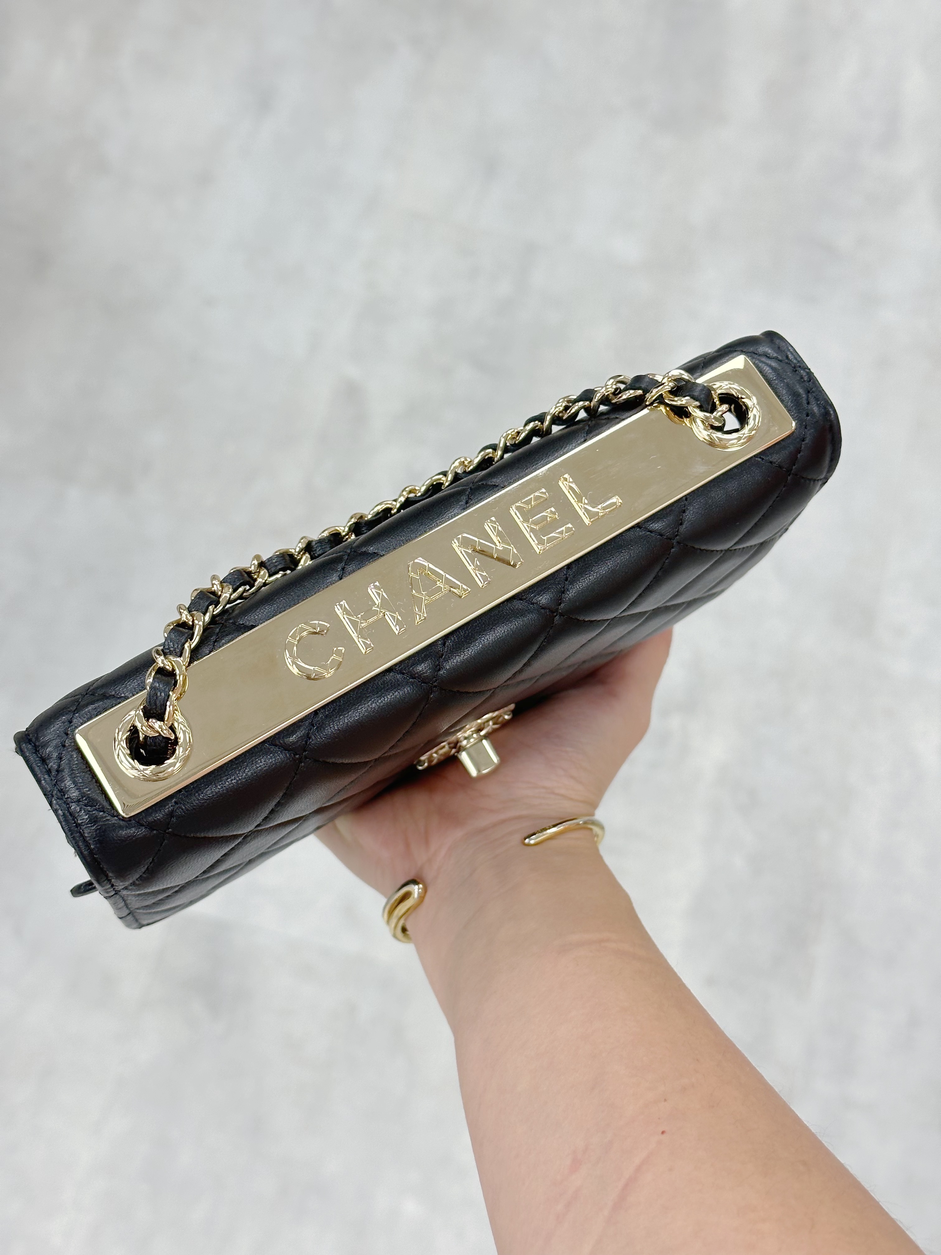 Chanel Trendy CC Wallet On Chain 格紋款 (A80982)