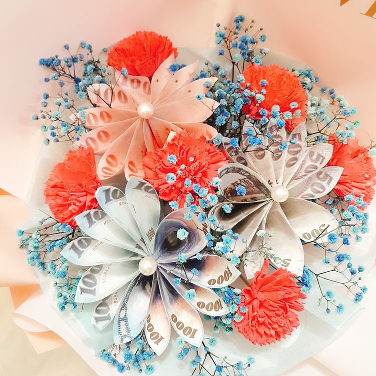 鈔票花束,有錢花,桃園花店,桃園婚禮小物,幸福禮物,money bouquet