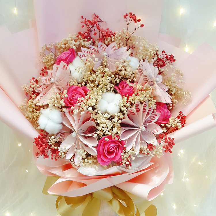 鈔票花束,有錢花,桃園花店,桃園婚禮小物,幸福禮物,money bouquet