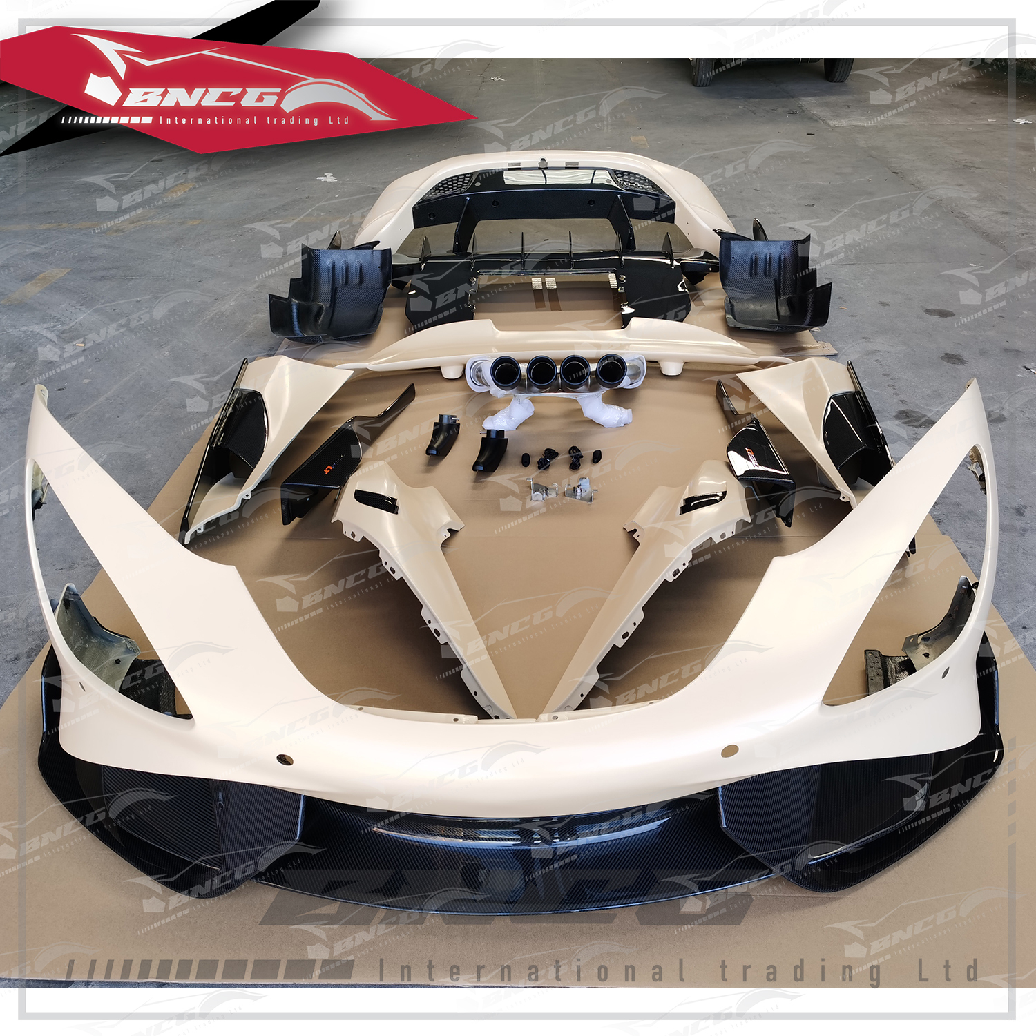 麥拉倫 McLaren 720s 改裝 765LT卡夢 乾碳纖維 大包 前後保桿 葉子版 側裙 尾翼 尾管