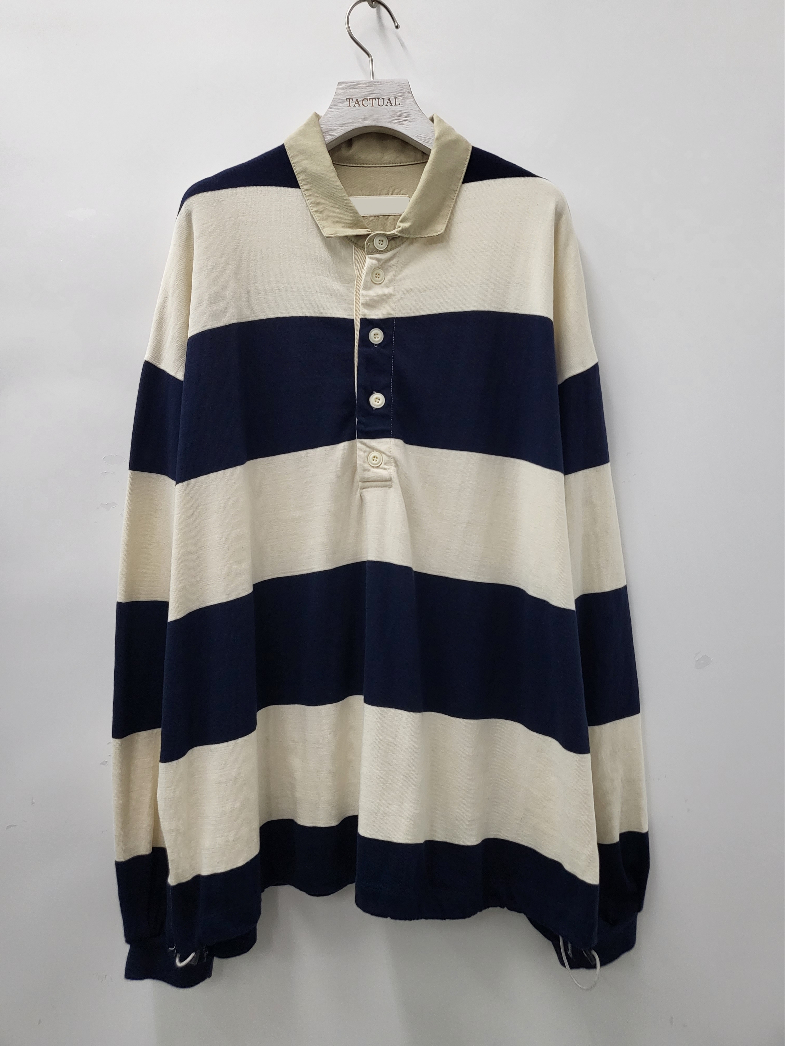 OverSize橫間長袖PoloTee  T5206