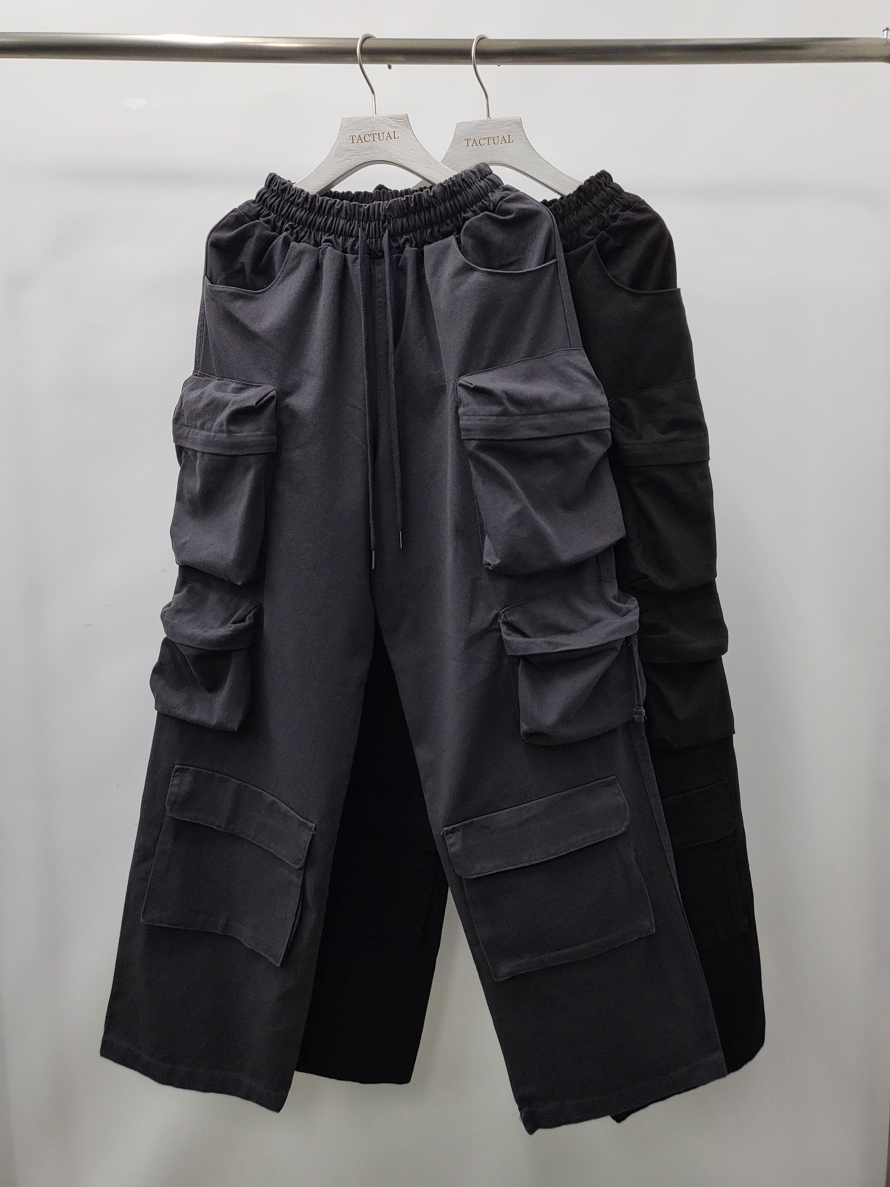 淨色鬆身工裝褲 P2619