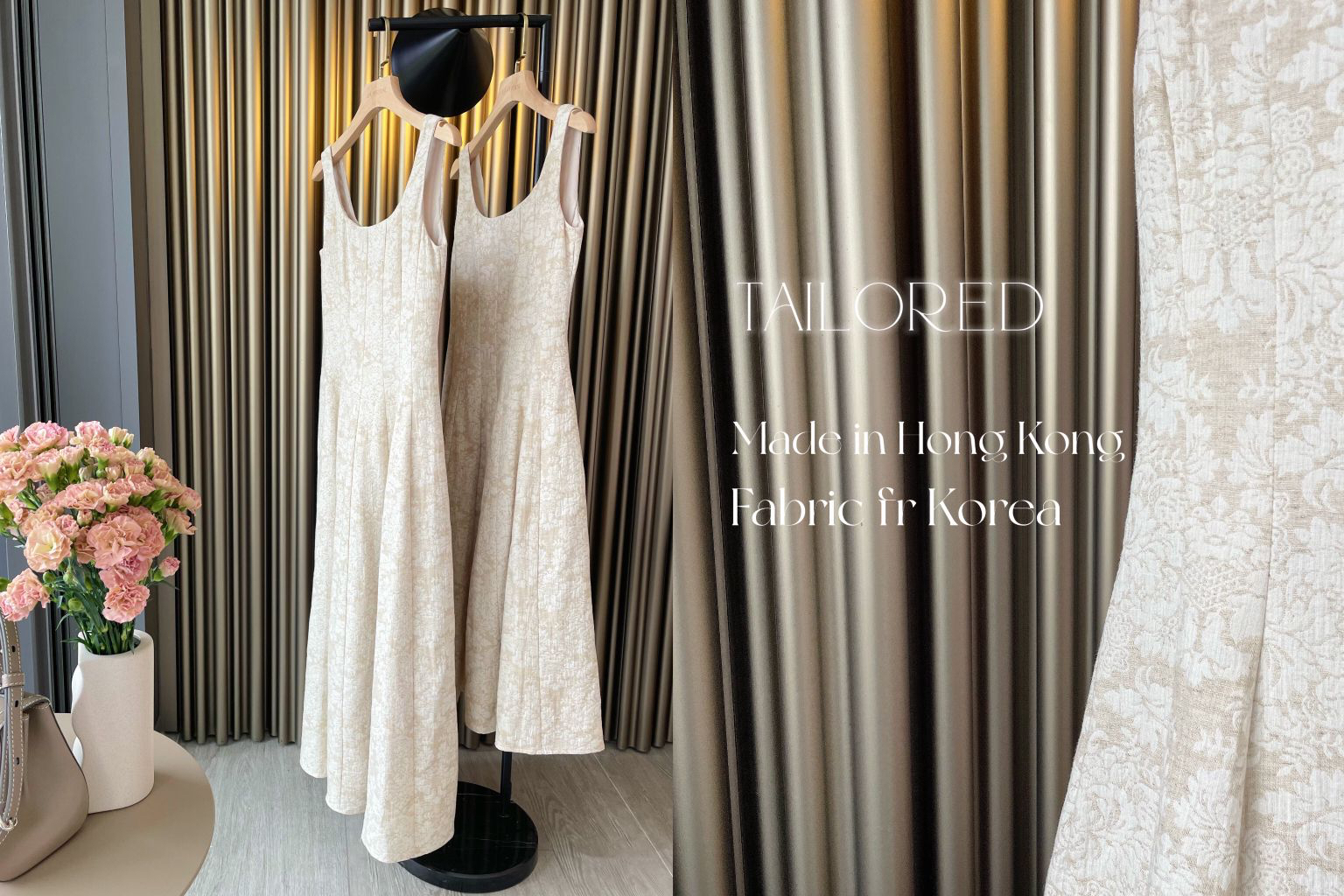 Tailored Floral Print Linen-Blend Dress_DS2310L18