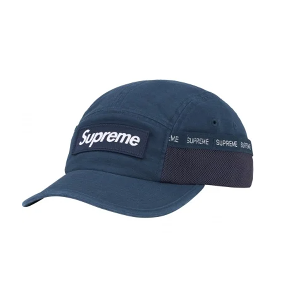 SUPREME 23FW MESH POCKET CAMP CAP - NAVY