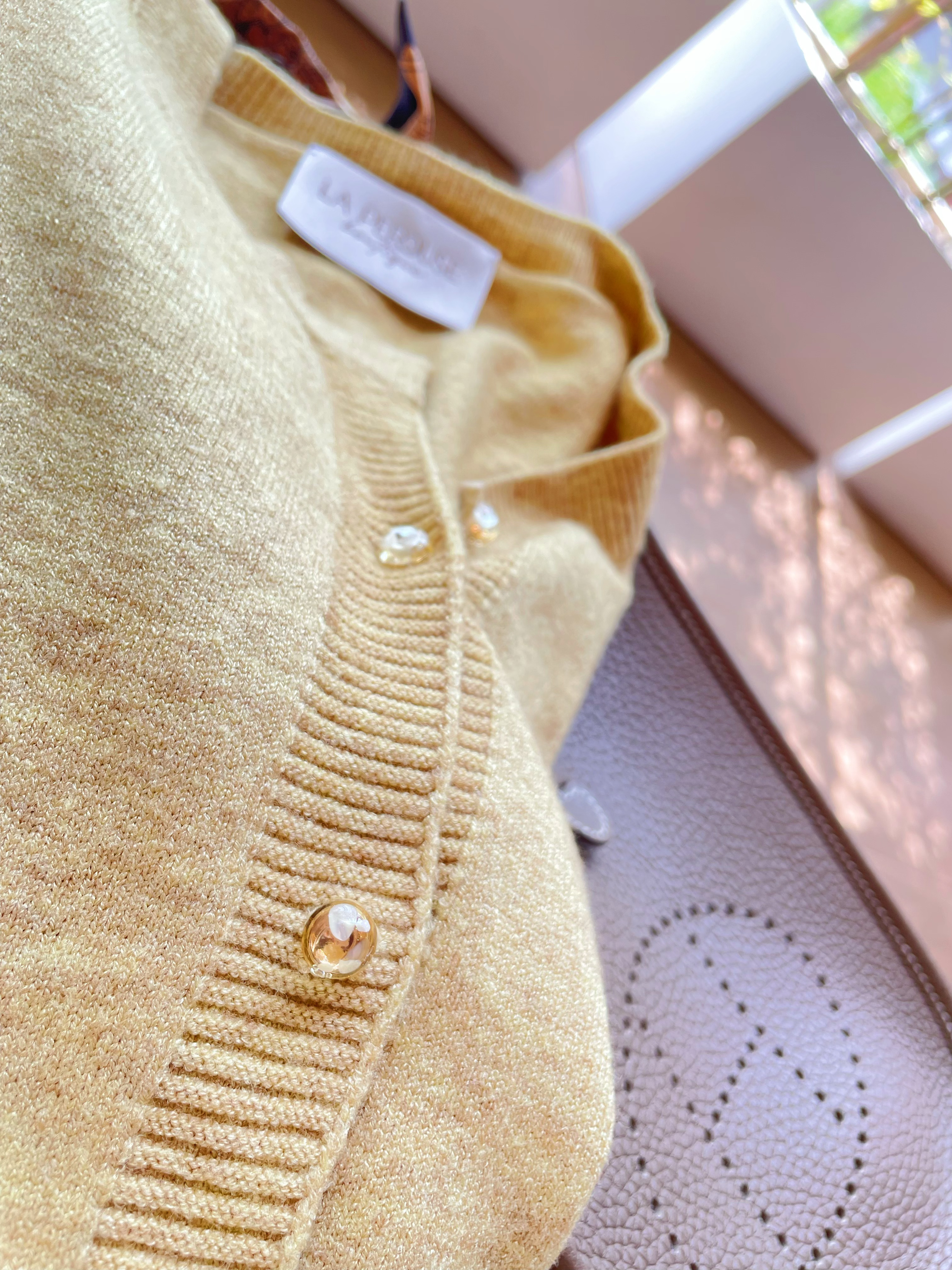 Shrunken Button Embellished Wool-Blend Cardigan_KN2310L20