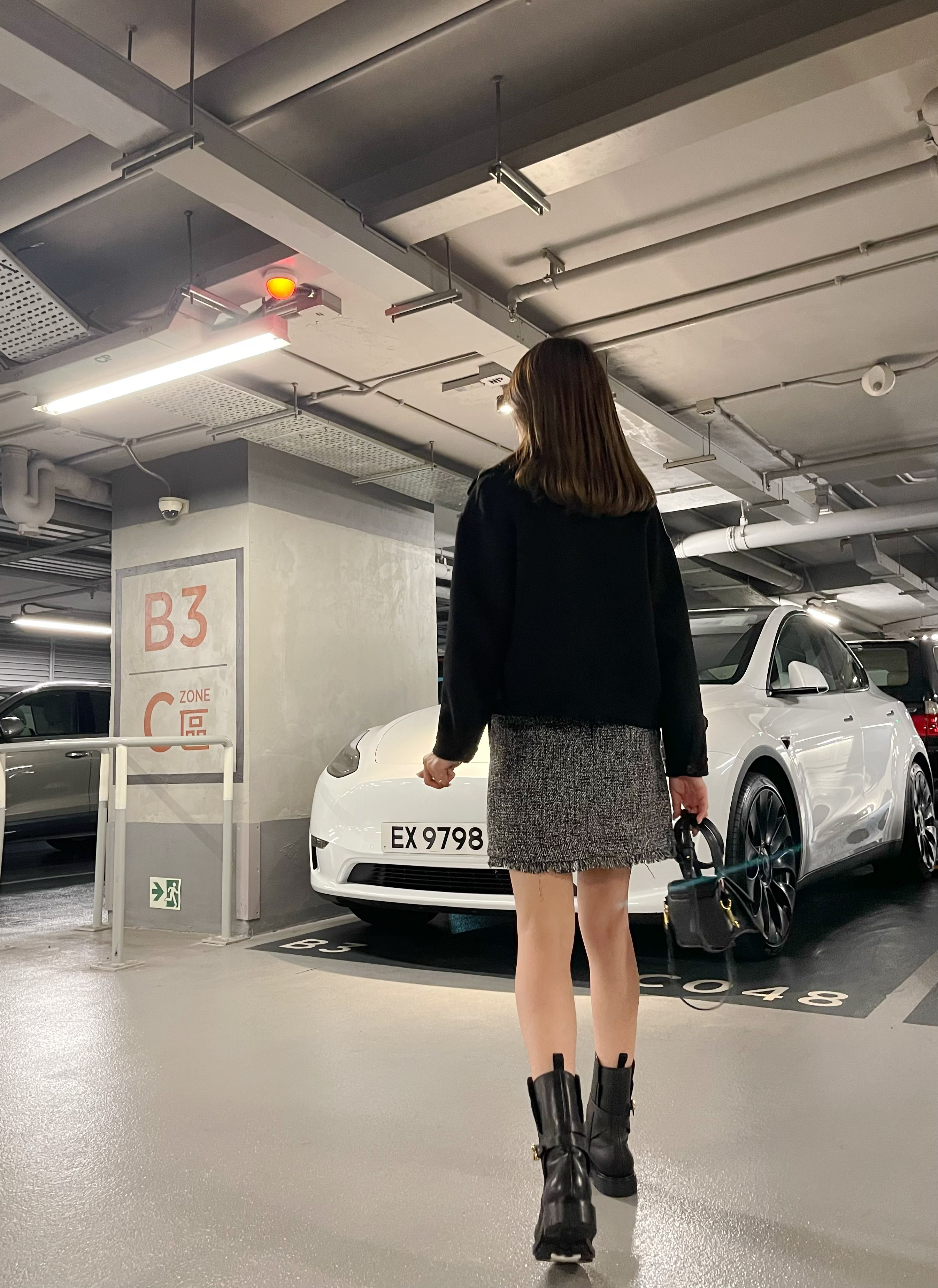 Side Pocket Tweed Mini Skirt_SK2211L17