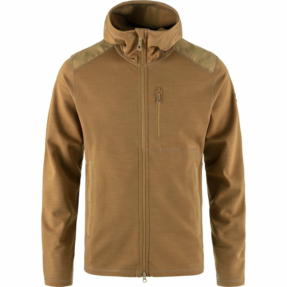 Fjallraven 瑞典北極狐 Keb Fleece Hoodie M '23 男款 彈性刷毛連帽夾克 連帽刷毛外套 F81479-232 蕎麥棕 [HappyOutdoor]