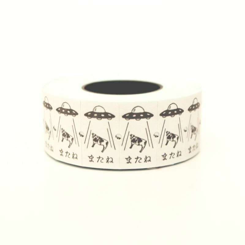 日本36Sublo．乳牛UFO 標籤機貼紙膠帶 <整捲/分裝>