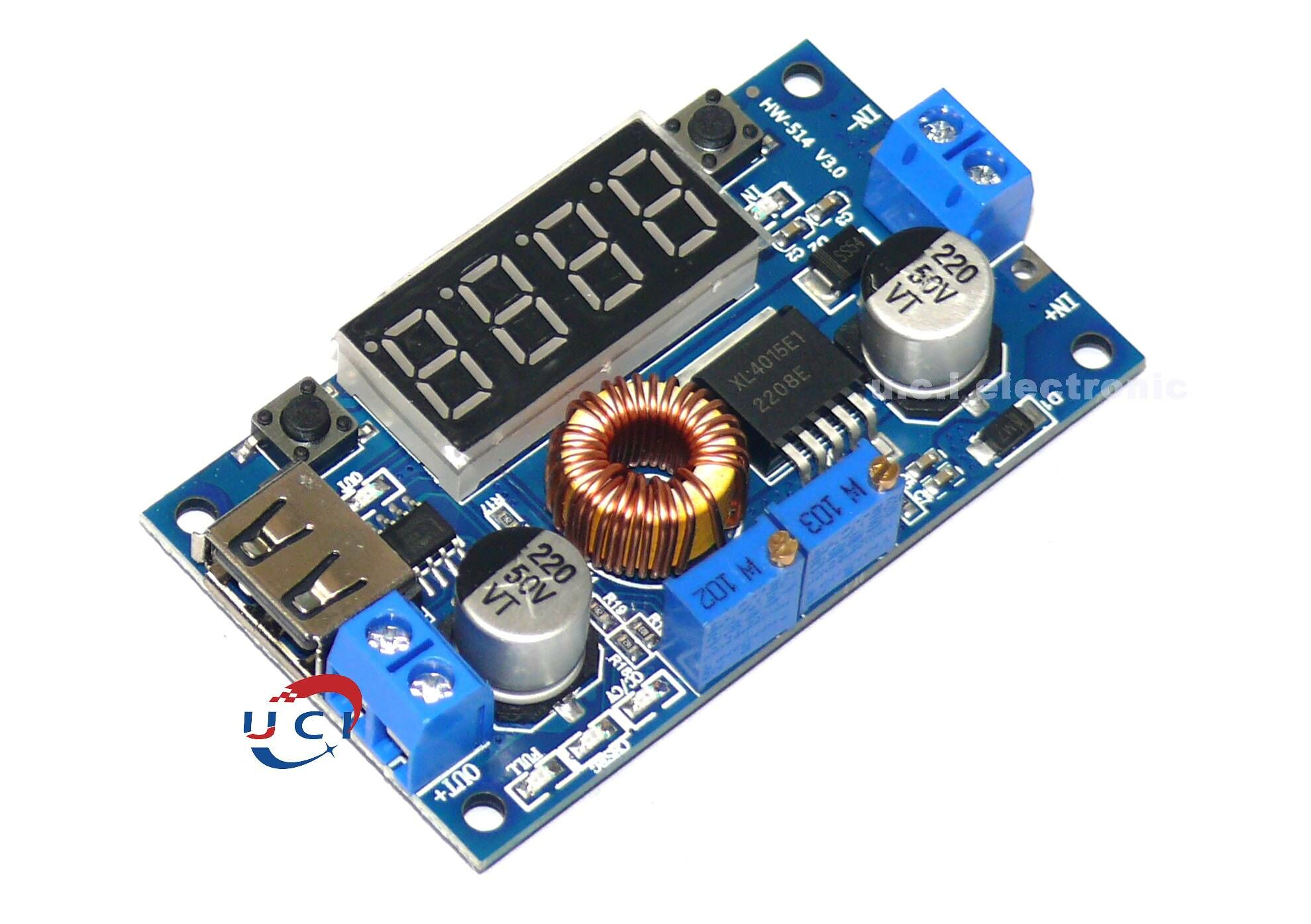 【UCI電子】 (D-54) 5A XL4015恒壓恒流降壓電源模組 電壓電流顯示 LED驅動鋰電池充