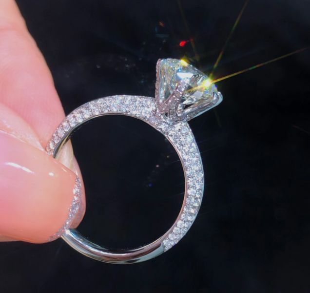 豪華款六爪18K金戒指