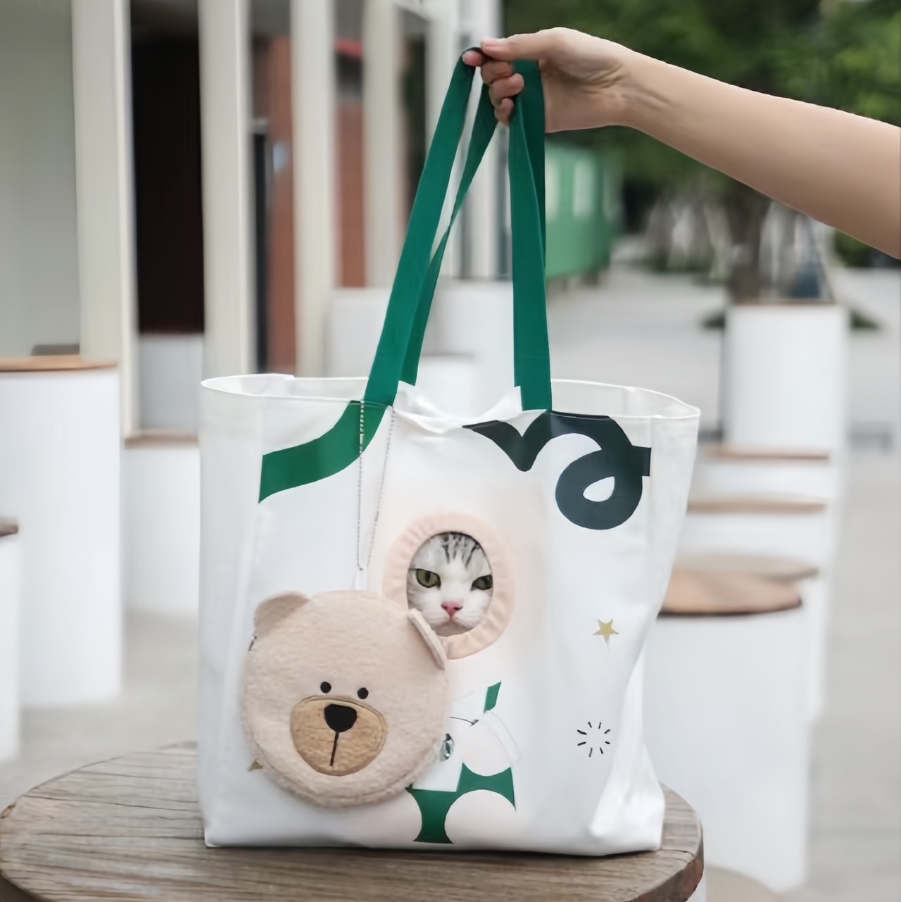 國外 限定款 星巴克 貓狗 寵物 外出 托特包