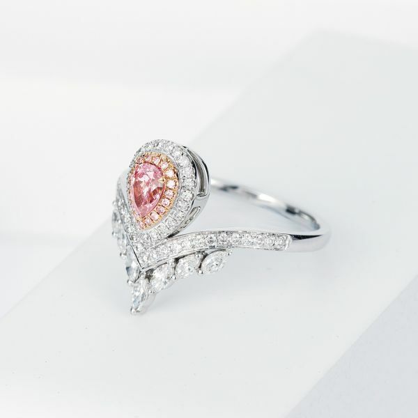 GIA水滴粉鑽尚美巴黎同款戒指