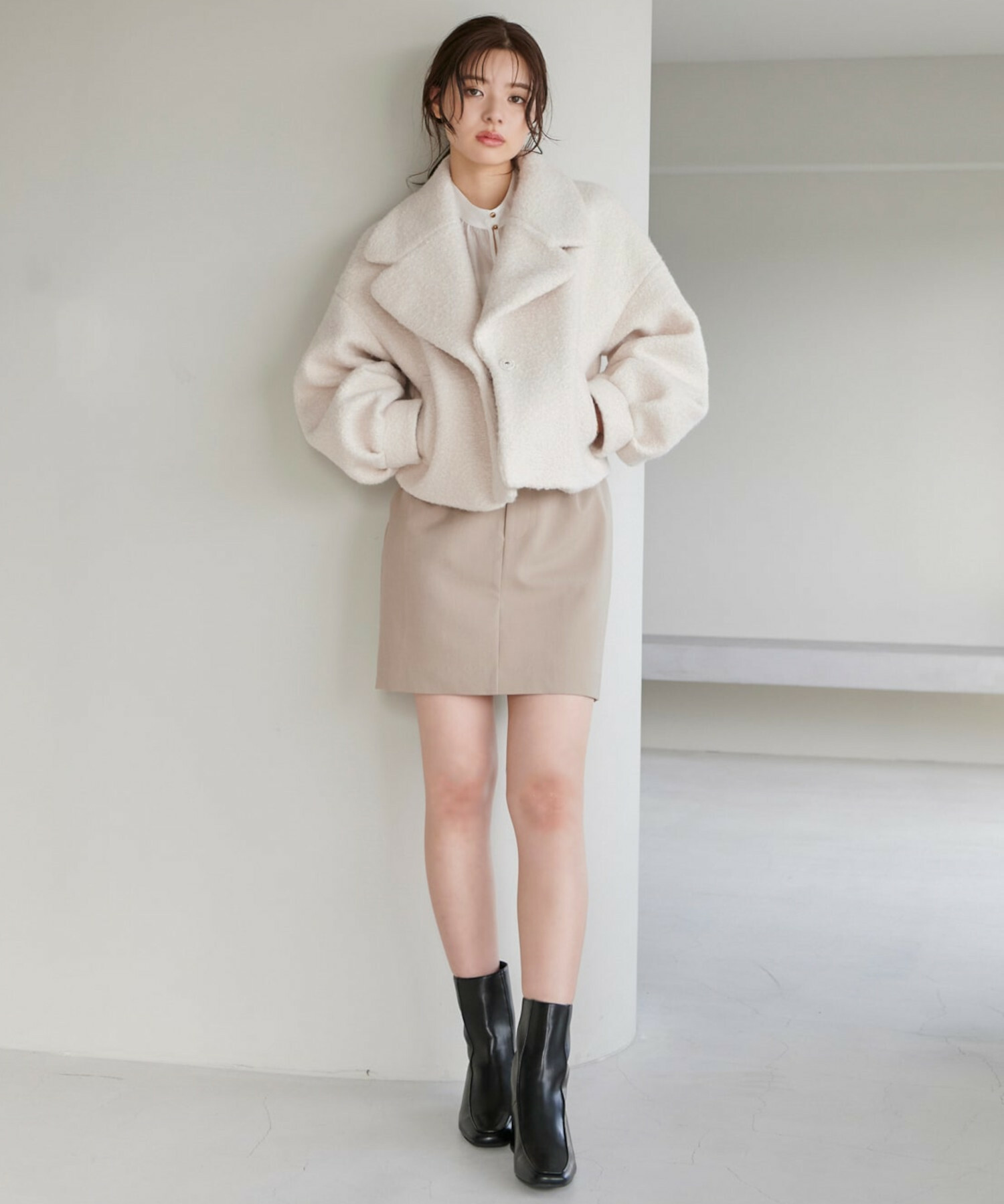 リリアンカラット カーリーヘアショートコート カーリーショートコート